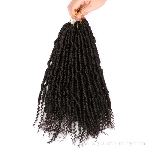 Synthetic Crotchet Hair Extensions Ombre Crochet Braids Fluffy Kinky Twist Braiding Hair Pre Twisted Bomb Spring Twists Hair